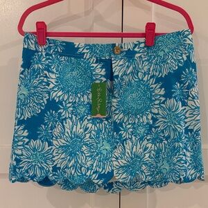 Lilly Pulitzer colette skort Ariel blue lion in the sun size 10
